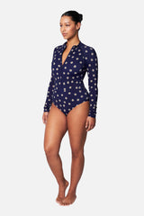 UNE PIECE-Original Sexie Rashie PAPER DAISY NAVY